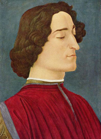 Egg tempera portrait by Botticelli