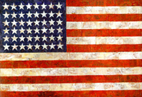 encaustic flag by Jasper Johns