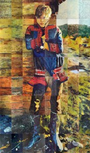 Nils, final full-sized assembled painting. 6‘ 02” x 3‘ 6” or 188 x 107 cm