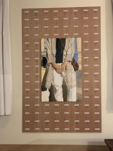 Sixteen panels mounted on the backing board.