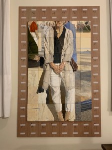 Forty two panels mounted on the backing board.