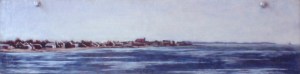 Old Saybrook. 1978. Oil on panel. 5" x 15".