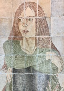 Anna Back, with her first level of grouting.